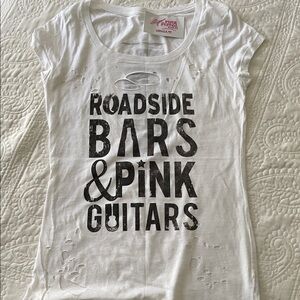 Miranda Lambert White Graphic Tee with Black Print NWT